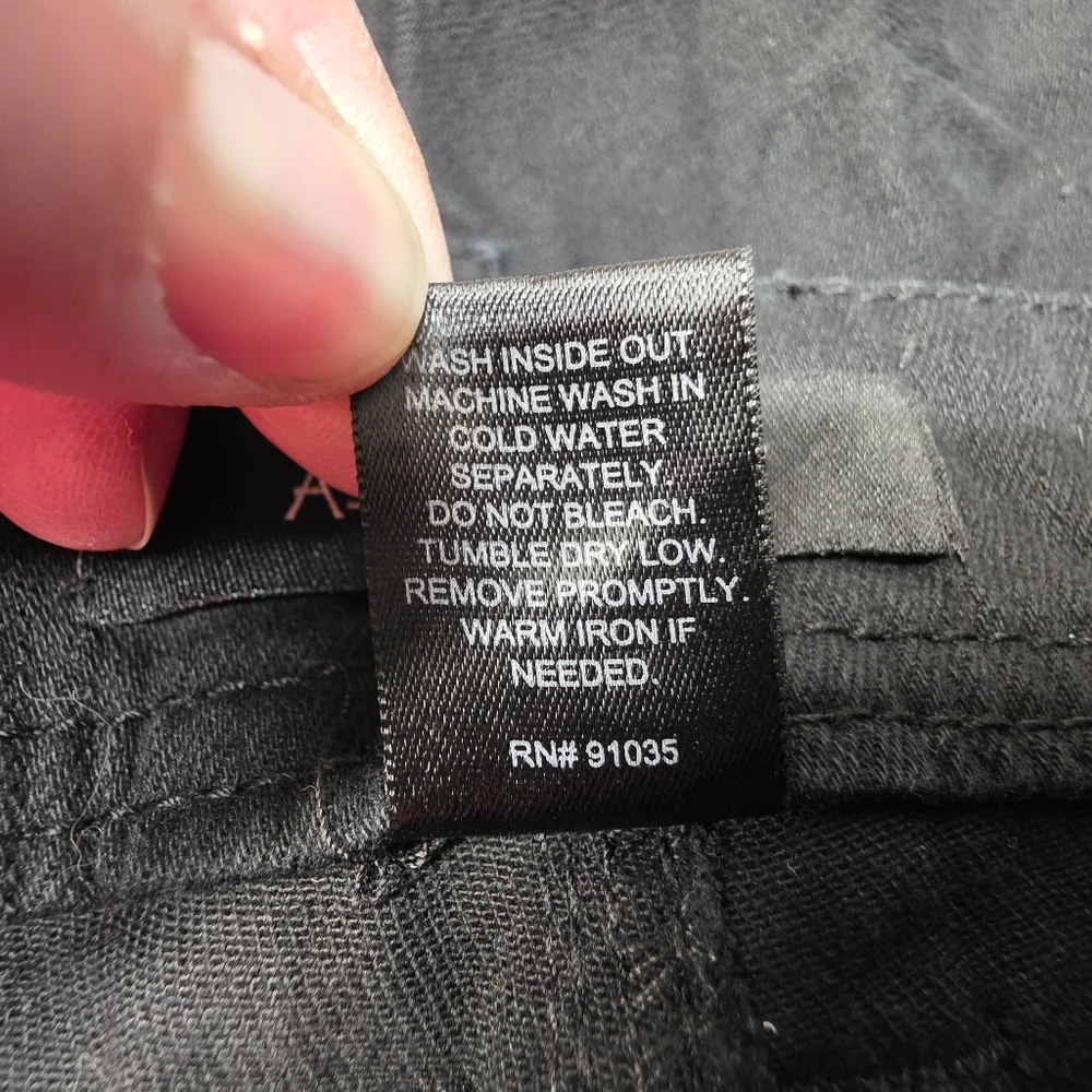 Ashley Stewart Black Distressed Denim Straight Leg Jeans Plus Size 22 - Picture 4 of 7